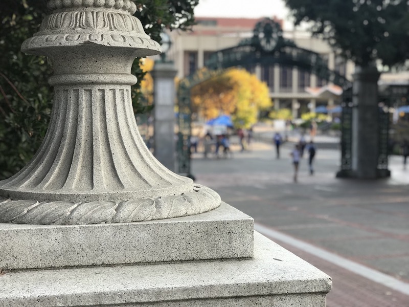 Front gates at the UC Berkeley campus