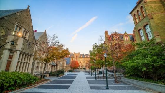 university of pennsylvania campus on a sunny day in the fall