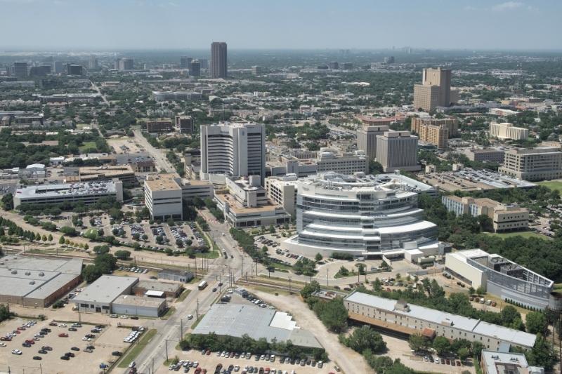 Aerial shot of the Baylor University campus