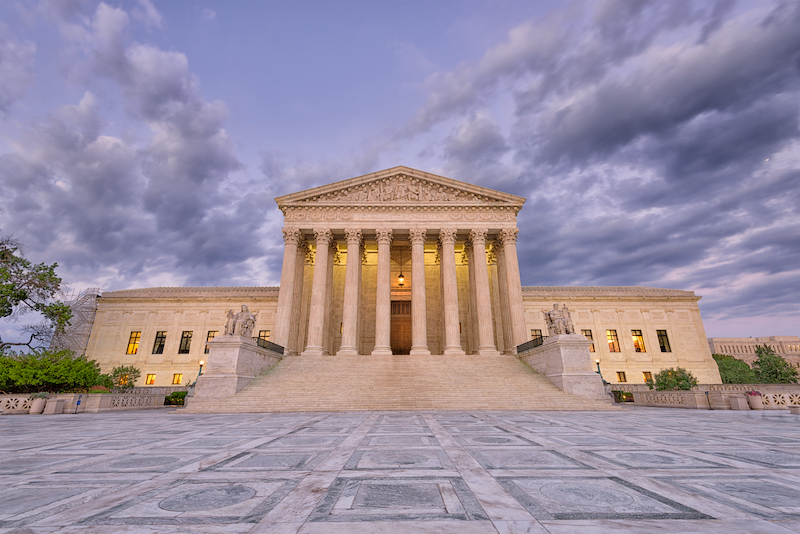 United States Supreme Court Building in Washington DC, USA.