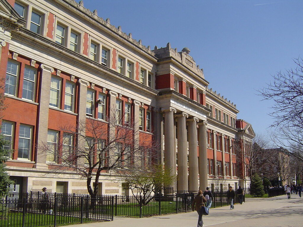 Photo of a high school building in Chicago
