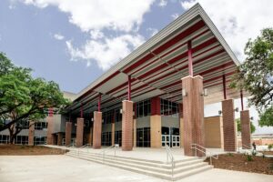 Entrance of a high school in San Antonio, Texas.