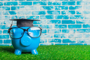 Graduate student diploma piggy bank