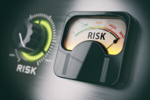 meter showing high risk on knob