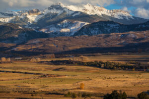 Cold late autumn in Colorado, United States. Fall season.